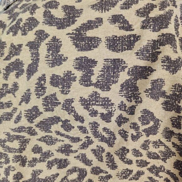 Style & Co. Collection Leopard Print Poplin Button Down Long Sleeve Top Womens L - Picture 5 of 6